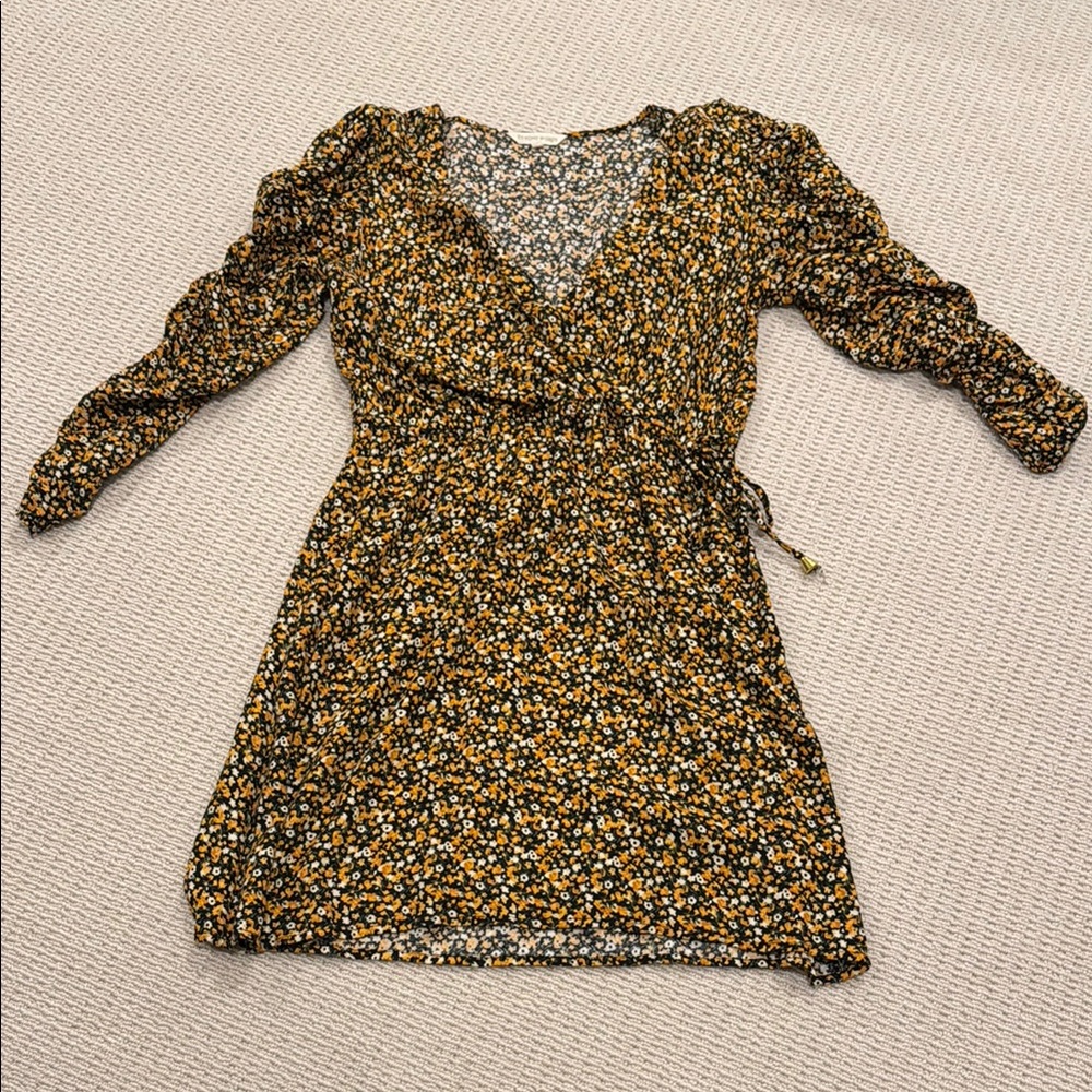 Elegant Floral Long Sleeve Dress